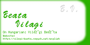 beata vilagi business card